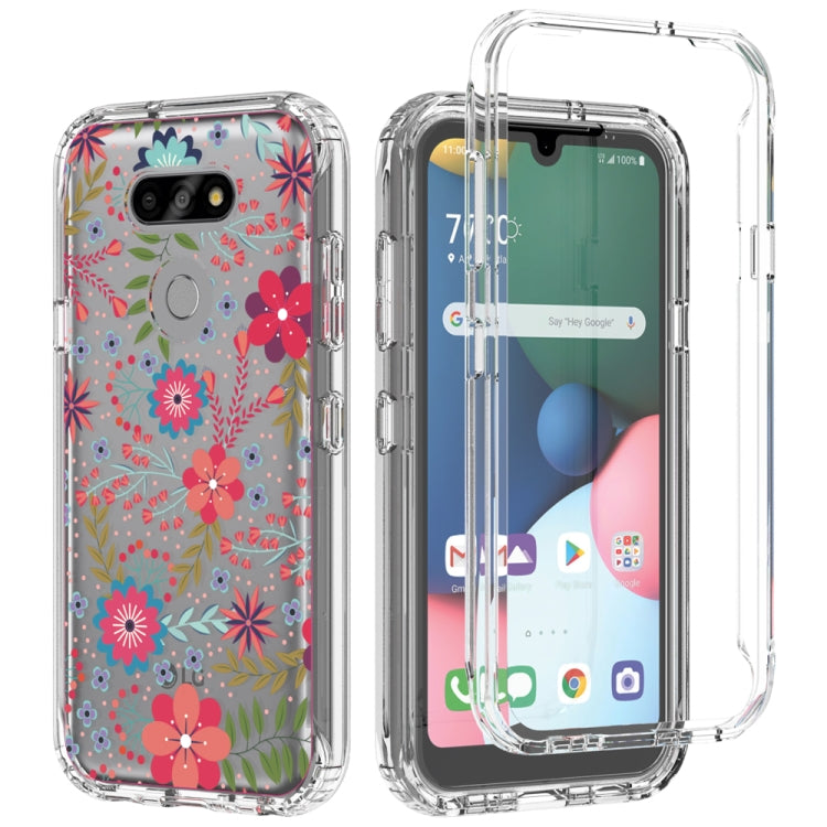 For LG K31 2 in 1 High Transparent Painted Shockproof PC + TPU Protective Case