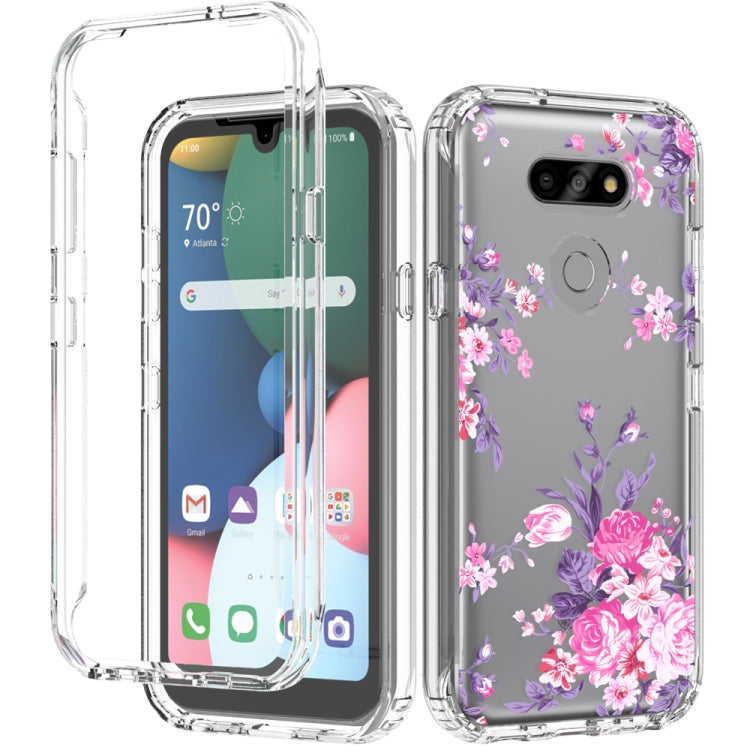For LG K31 2 in 1 High Transparent Painted Shockproof PC + TPU Protective Case