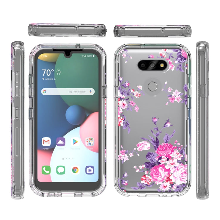 For LG K31 2 in 1 High Transparent Painted Shockproof PC + TPU Protective Case
