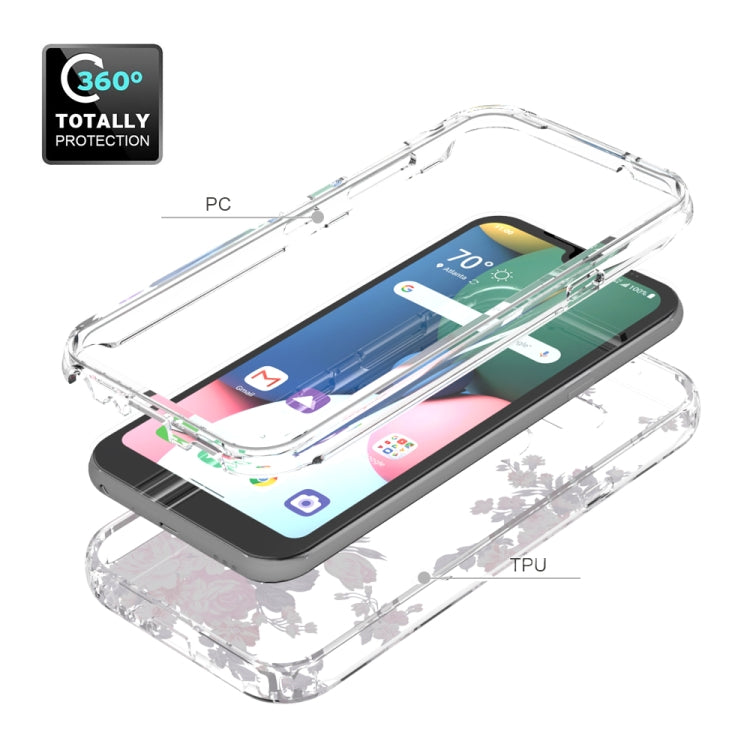 For LG K31 2 in 1 High Transparent Painted Shockproof PC + TPU Protective Case