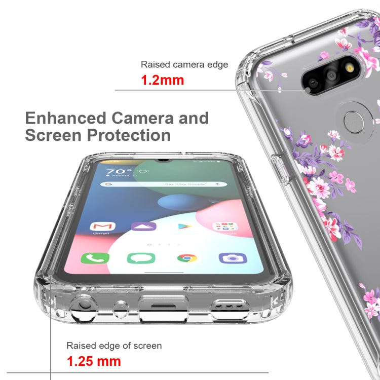 For LG K31 2 in 1 High Transparent Painted Shockproof PC + TPU Protective Case