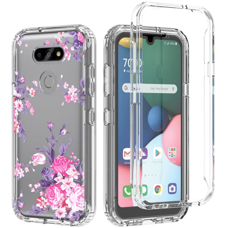 For LG K31 2 in 1 High Transparent Painted Shockproof PC + TPU Protective Case