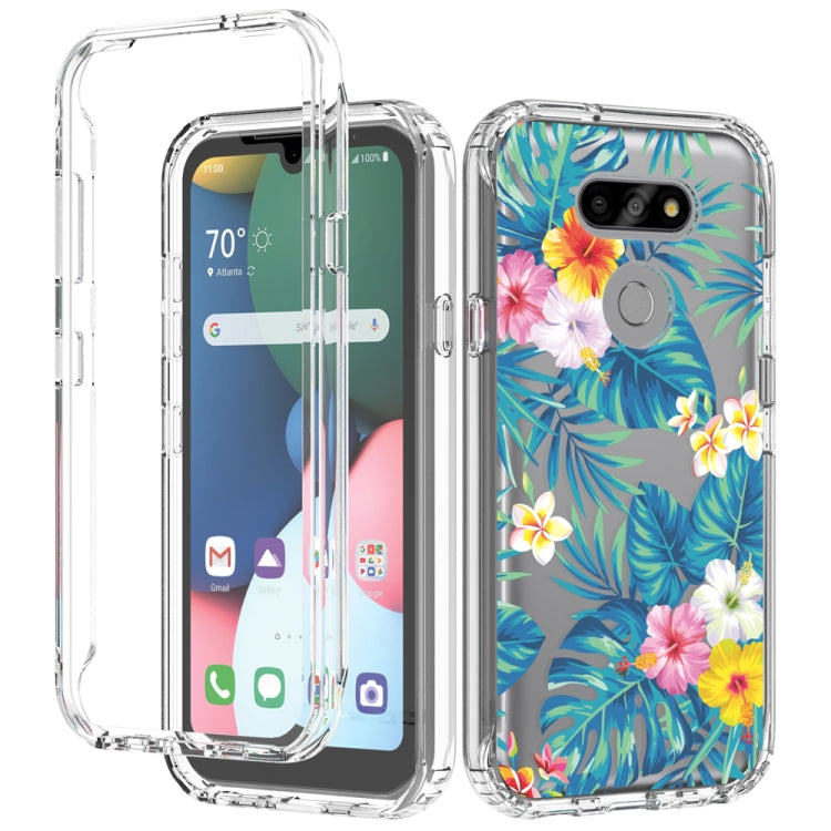 For LG K31 2 in 1 High Transparent Painted Shockproof PC + TPU Protective Case