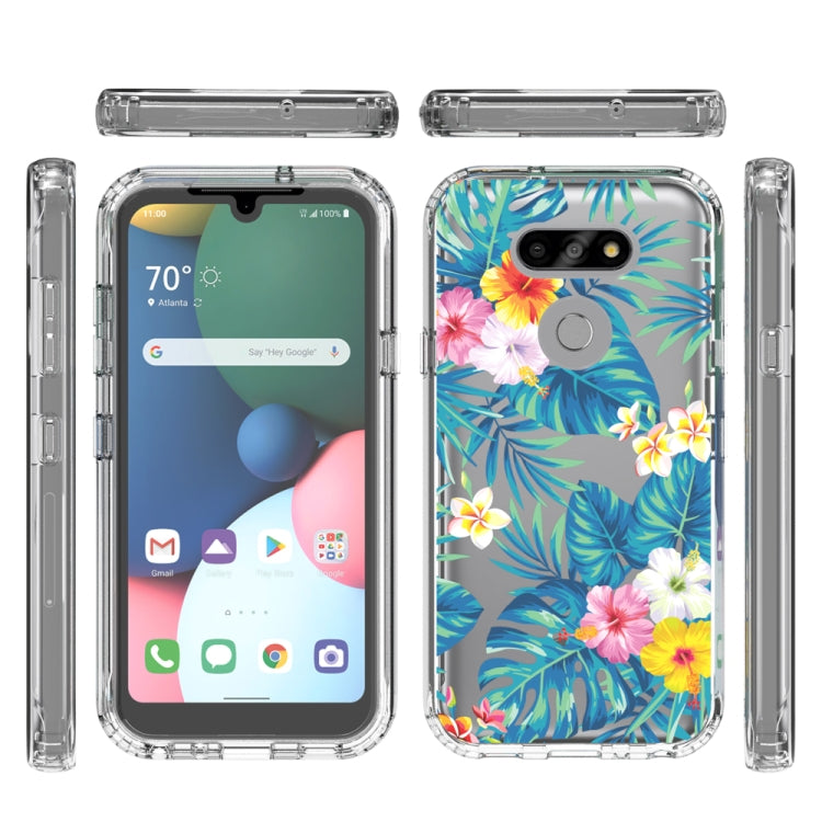 For LG K31 2 in 1 High Transparent Painted Shockproof PC + TPU Protective Case