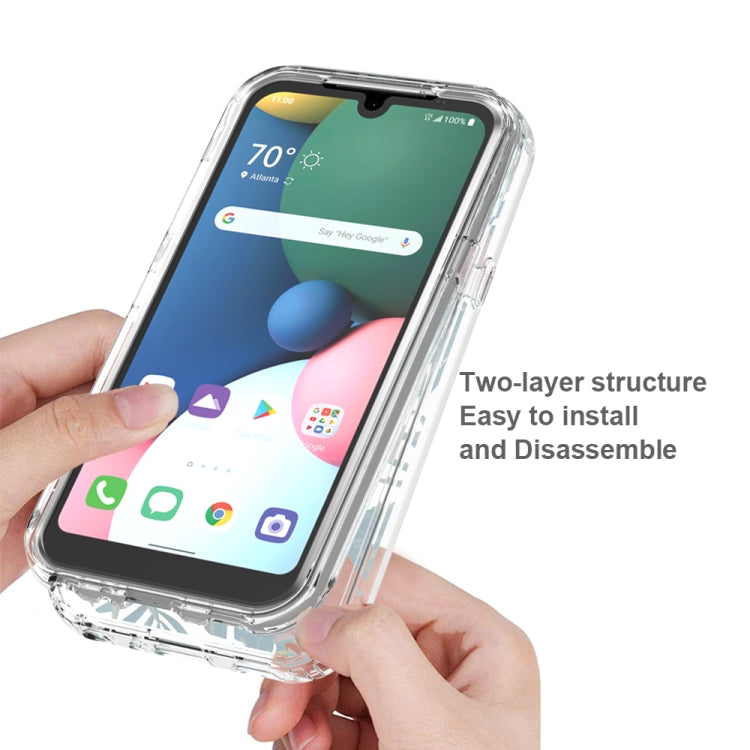 For LG K31 2 in 1 High Transparent Painted Shockproof PC + TPU Protective Case
