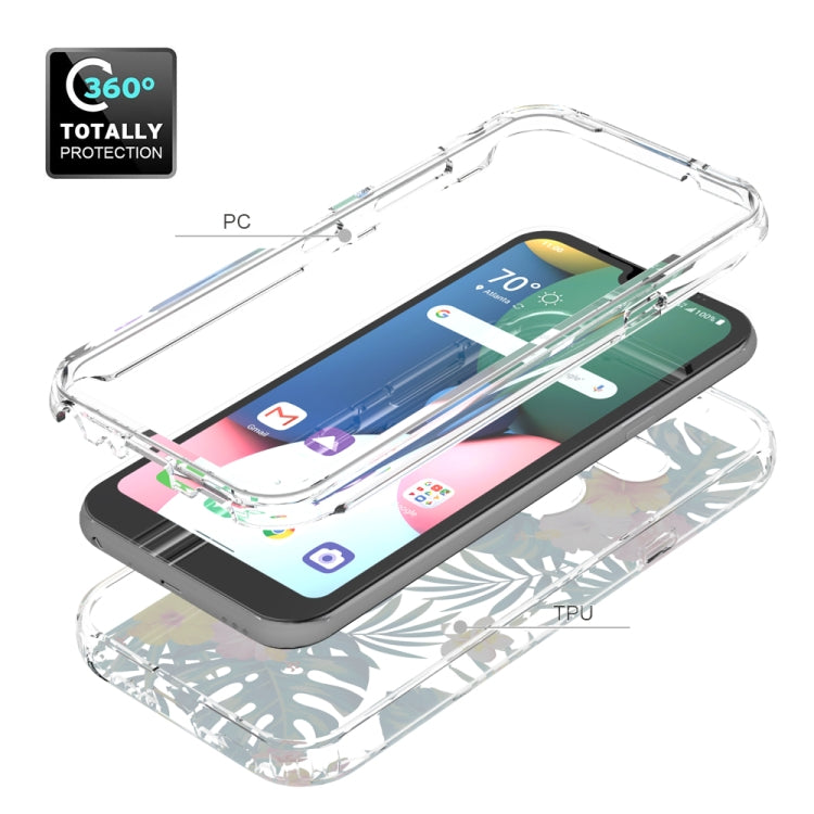 For LG K31 2 in 1 High Transparent Painted Shockproof PC + TPU Protective Case