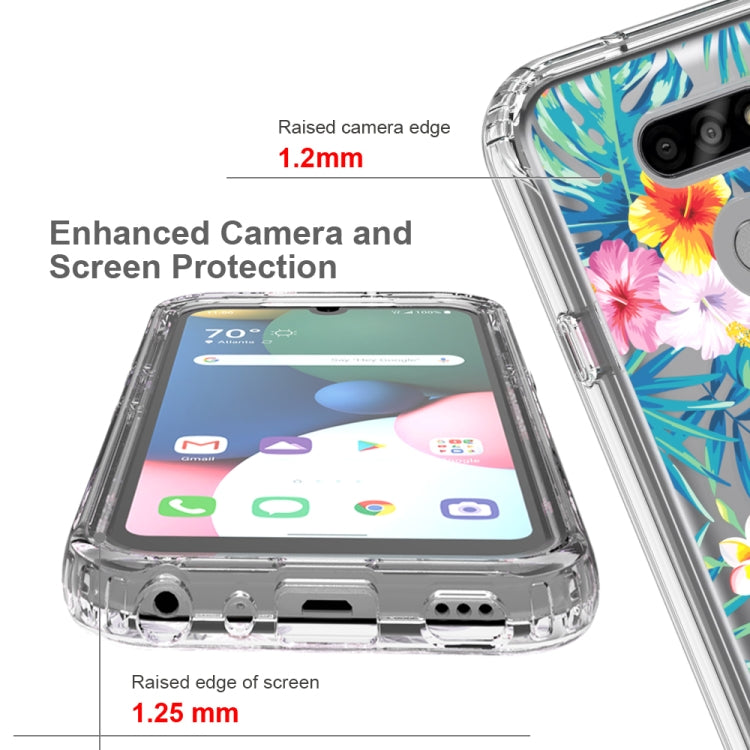 For LG K31 2 in 1 High Transparent Painted Shockproof PC + TPU Protective Case