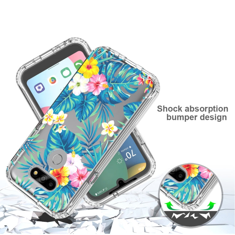 For LG K31 2 in 1 High Transparent Painted Shockproof PC + TPU Protective Case