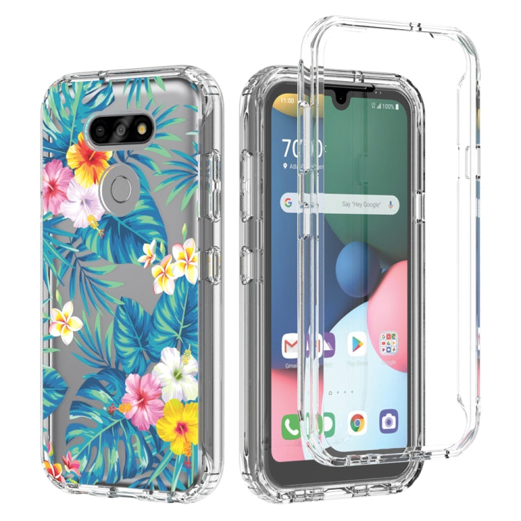 For LG K31 2 in 1 High Transparent Painted Shockproof PC + TPU Protective Case