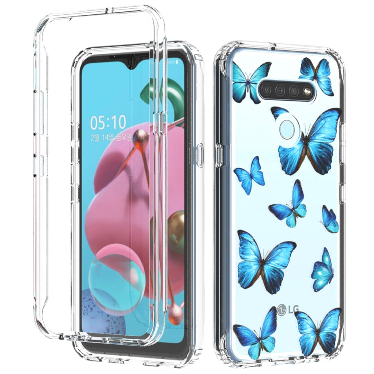 For LG K51 2 in 1 High Transparent Painted Shockproof PC + TPU Protective Case