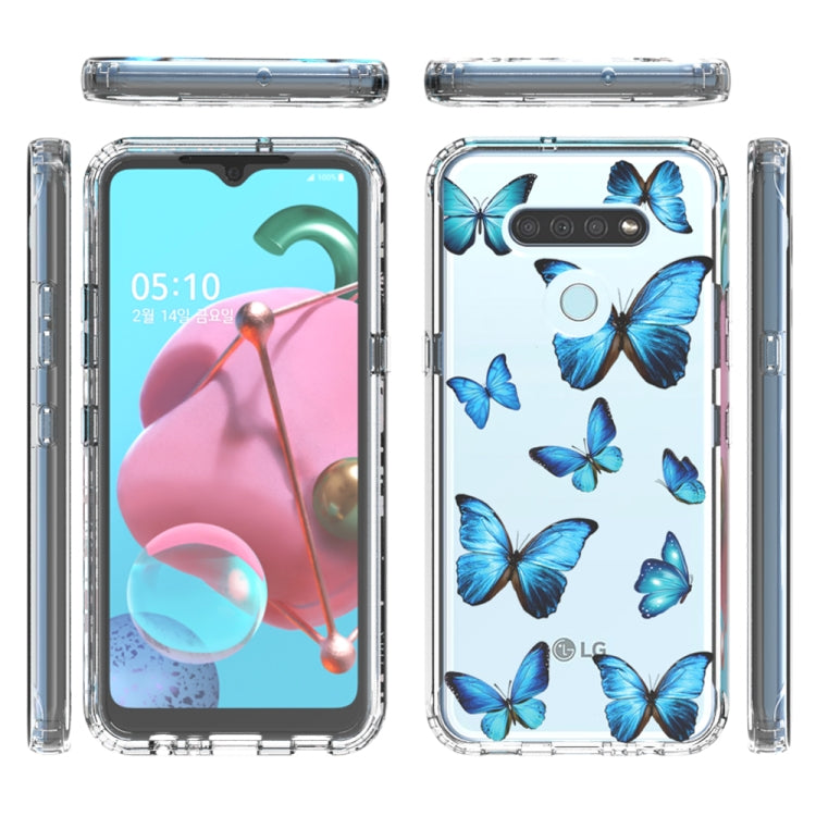 For LG K51 2 in 1 High Transparent Painted Shockproof PC + TPU Protective Case