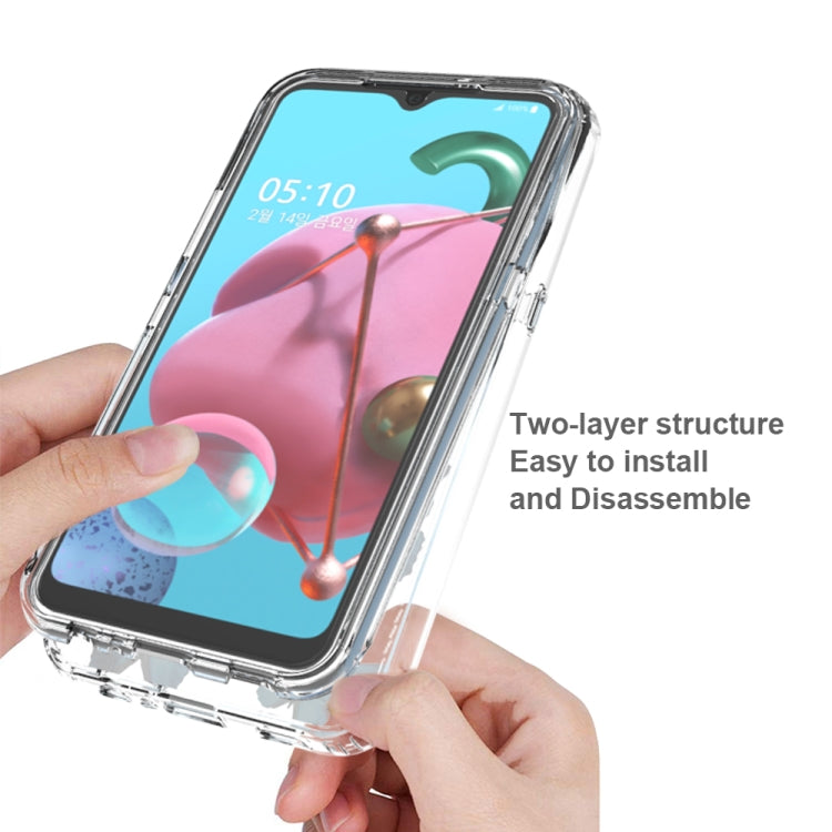 For LG K51 2 in 1 High Transparent Painted Shockproof PC + TPU Protective Case