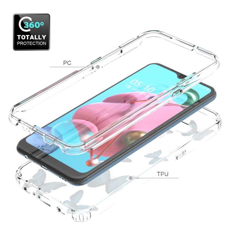 For LG K51 2 in 1 High Transparent Painted Shockproof PC + TPU Protective Case