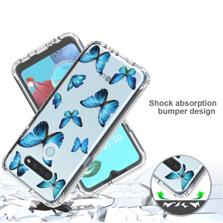For LG K51 2 in 1 High Transparent Painted Shockproof PC + TPU Protective Case