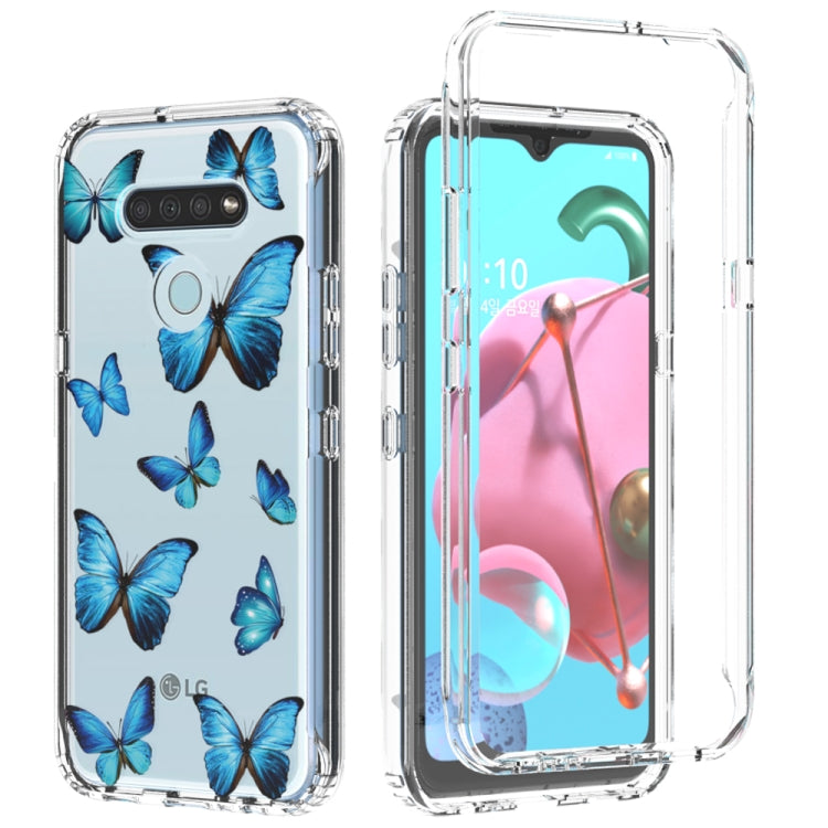 For LG K51 2 in 1 High Transparent Painted Shockproof PC + TPU Protective Case
