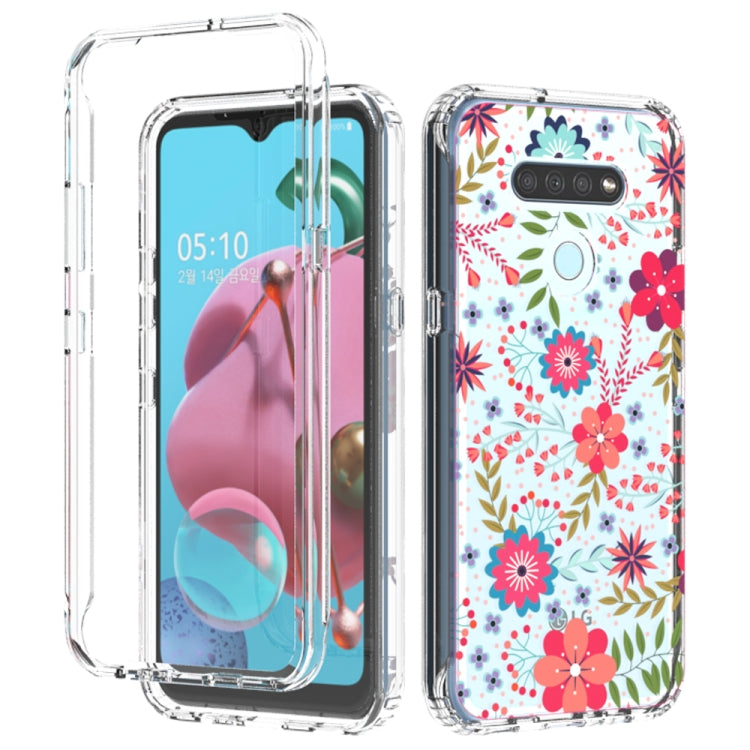 For LG K51 2 in 1 High Transparent Painted Shockproof PC + TPU Protective Case