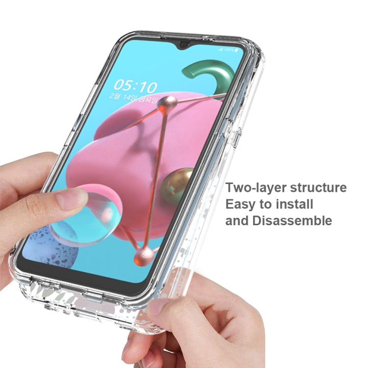 For LG K51 2 in 1 High Transparent Painted Shockproof PC + TPU Protective Case