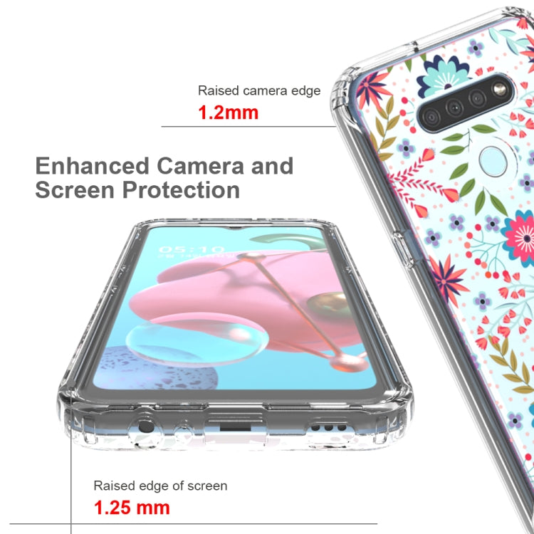 For LG K51 2 in 1 High Transparent Painted Shockproof PC + TPU Protective Case