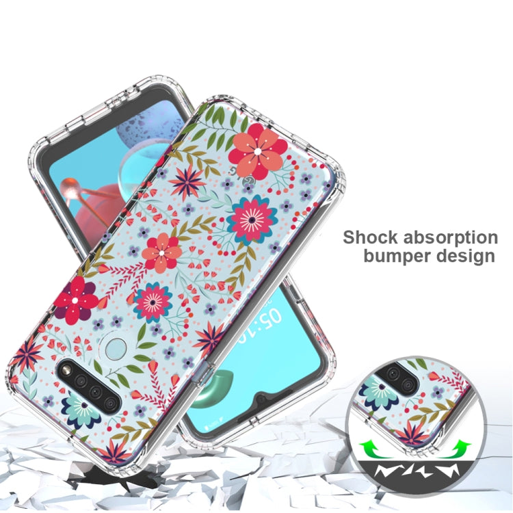 For LG K51 2 in 1 High Transparent Painted Shockproof PC + TPU Protective Case