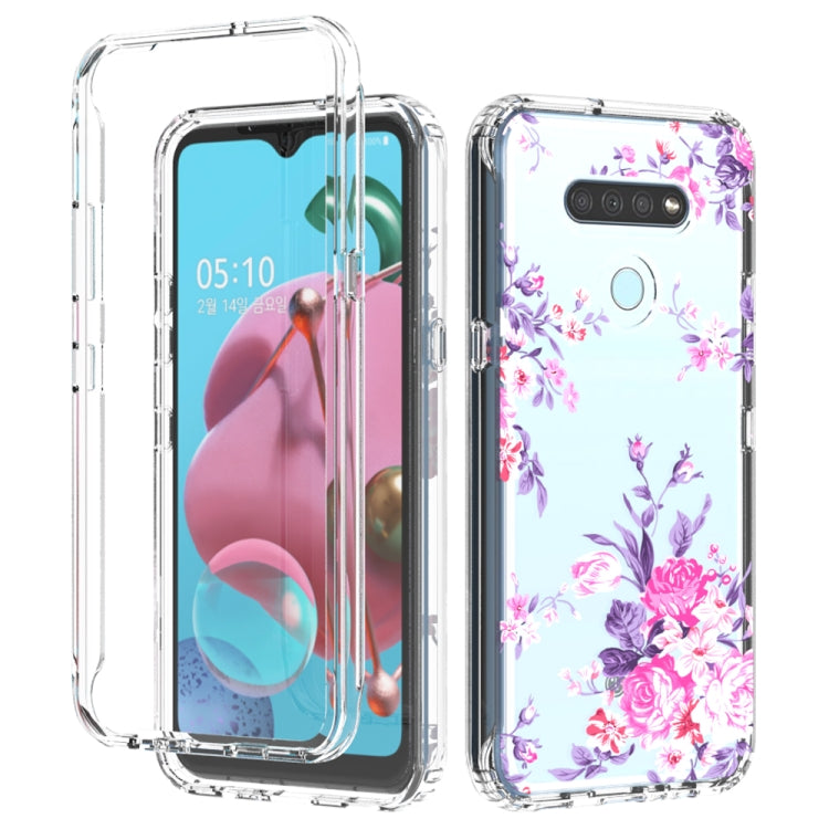 For LG K51 2 in 1 High Transparent Painted Shockproof PC + TPU Protective Case