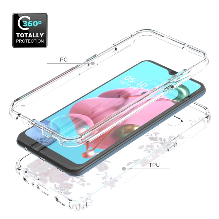 For LG K51 2 in 1 High Transparent Painted Shockproof PC + TPU Protective Case