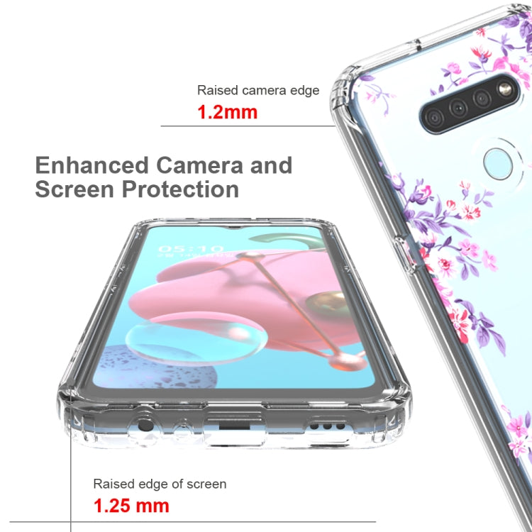 For LG K51 2 in 1 High Transparent Painted Shockproof PC + TPU Protective Case