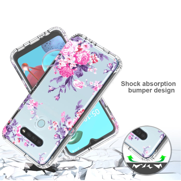 For LG K51 2 in 1 High Transparent Painted Shockproof PC + TPU Protective Case