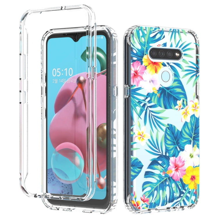 For LG K51 2 in 1 High Transparent Painted Shockproof PC + TPU Protective Case
