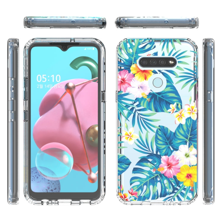 For LG K51 2 in 1 High Transparent Painted Shockproof PC + TPU Protective Case
