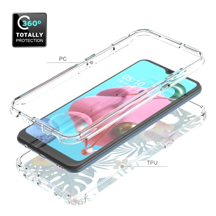 For LG K51 2 in 1 High Transparent Painted Shockproof PC + TPU Protective Case