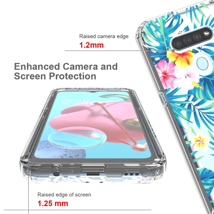 For LG K51 2 in 1 High Transparent Painted Shockproof PC + TPU Protective Case