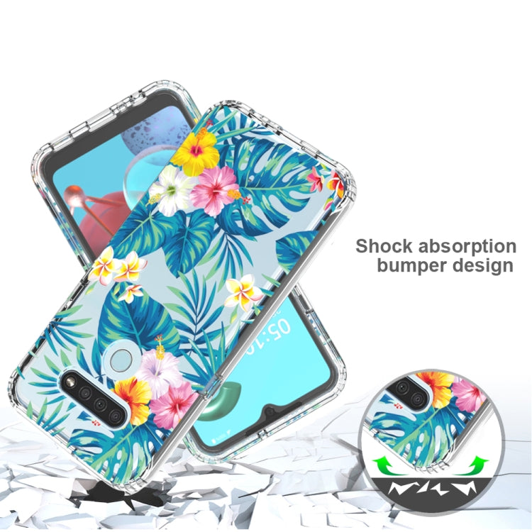 For LG K51 2 in 1 High Transparent Painted Shockproof PC + TPU Protective Case