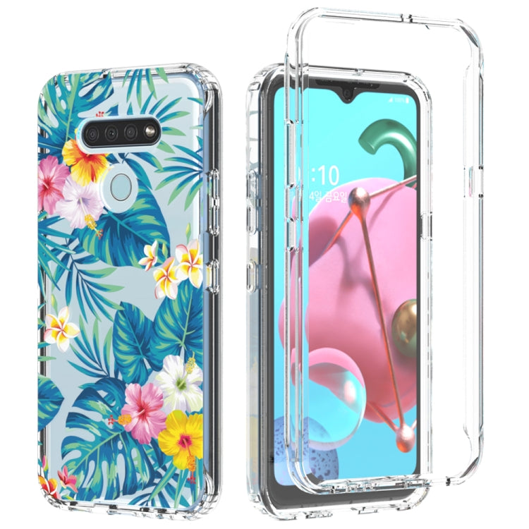 For LG K51 2 in 1 High Transparent Painted Shockproof PC + TPU Protective Case