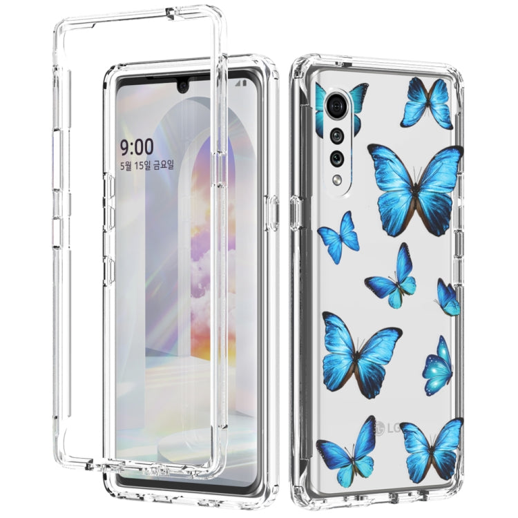 For LG Velvet 2 in 1 High Transparent Painted Shockproof PC + TPU Protective Case