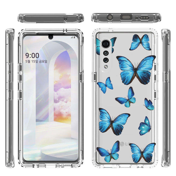 For LG Velvet 2 in 1 High Transparent Painted Shockproof PC + TPU Protective Case