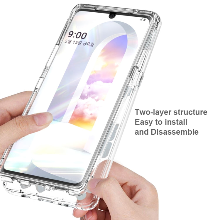 For LG Velvet 2 in 1 High Transparent Painted Shockproof PC + TPU Protective Case