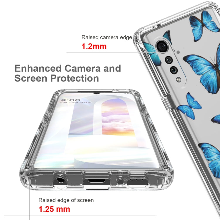 For LG Velvet 2 in 1 High Transparent Painted Shockproof PC + TPU Protective Case