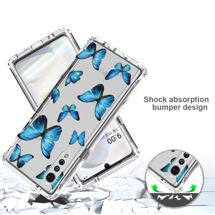 For LG Velvet 2 in 1 High Transparent Painted Shockproof PC + TPU Protective Case