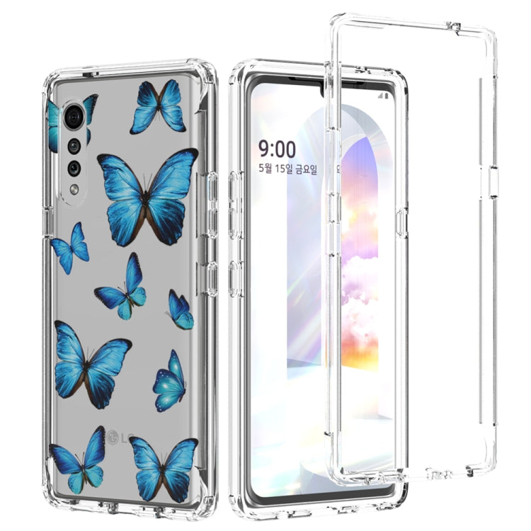 For LG Velvet 2 in 1 High Transparent Painted Shockproof PC + TPU Protective Case