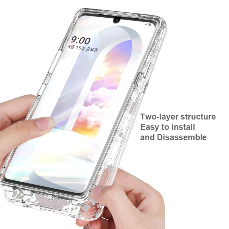 For LG Velvet 2 in 1 High Transparent Painted Shockproof PC + TPU Protective Case