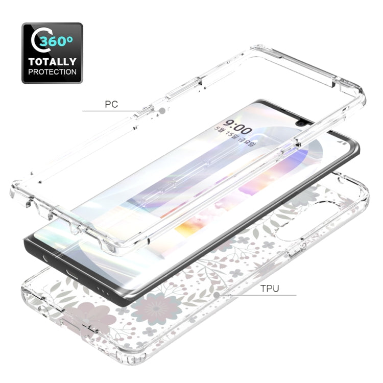 For LG Velvet 2 in 1 High Transparent Painted Shockproof PC + TPU Protective Case