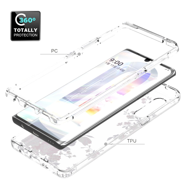 For LG Velvet 2 in 1 High Transparent Painted Shockproof PC + TPU Protective Case