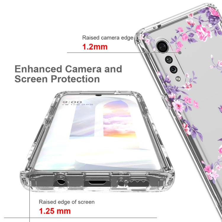 For LG Velvet 2 in 1 High Transparent Painted Shockproof PC + TPU Protective Case