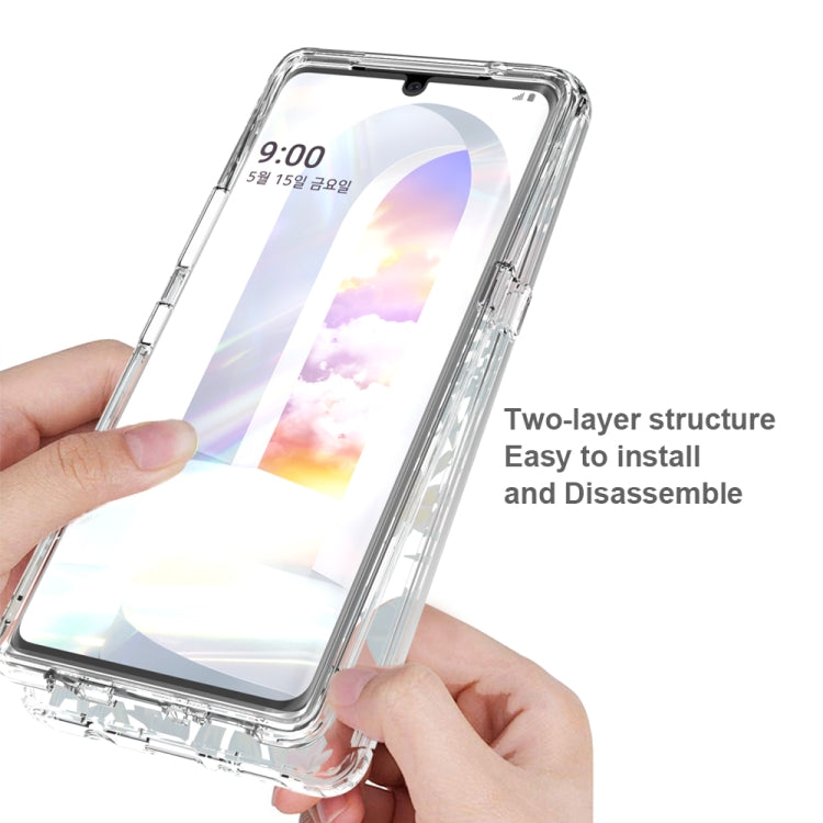 For LG Velvet 2 in 1 High Transparent Painted Shockproof PC + TPU Protective Case