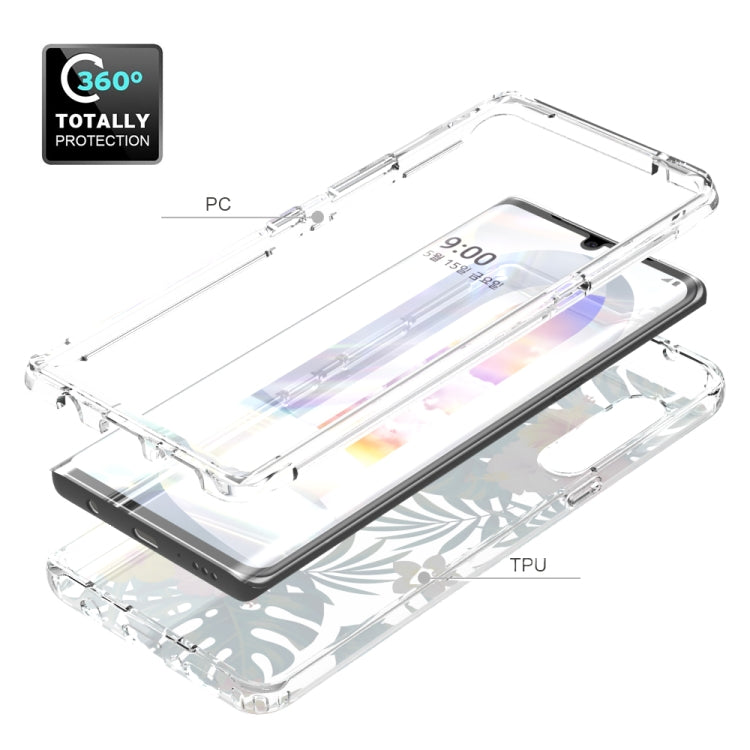 For LG Velvet 2 in 1 High Transparent Painted Shockproof PC + TPU Protective Case
