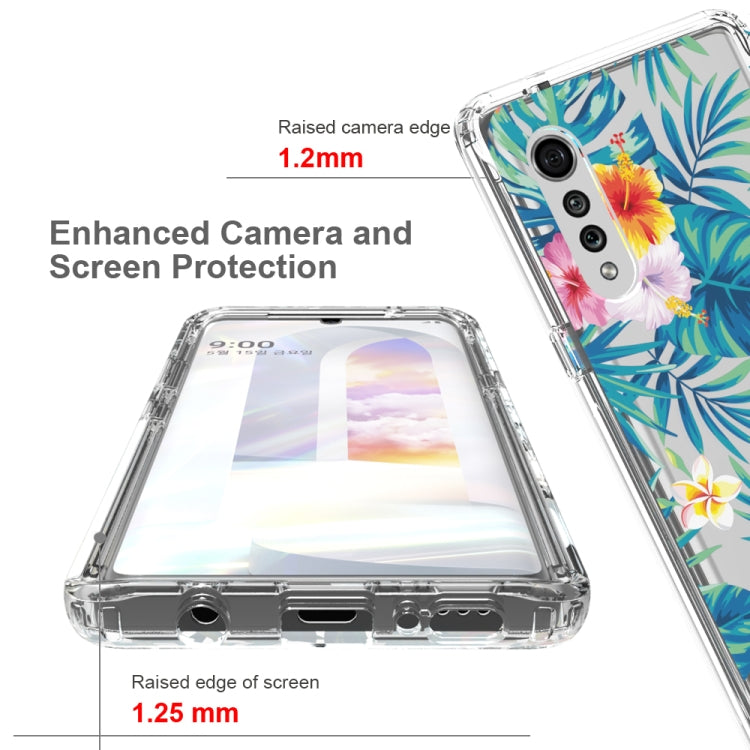 For LG Velvet 2 in 1 High Transparent Painted Shockproof PC + TPU Protective Case