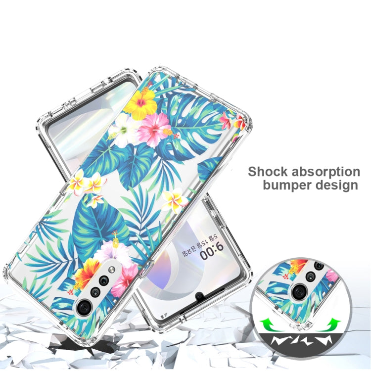 For LG Velvet 2 in 1 High Transparent Painted Shockproof PC + TPU Protective Case