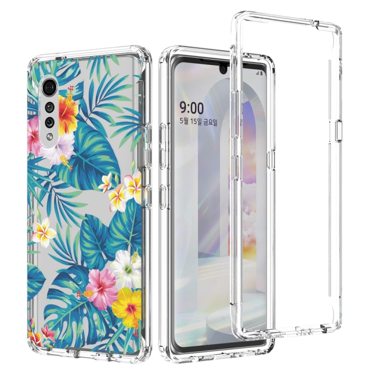 For LG Velvet 2 in 1 High Transparent Painted Shockproof PC + TPU Protective Case