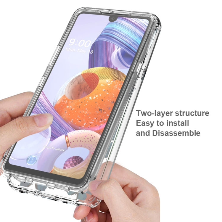For LG Stylo 6 2 in 1 High Transparent Painted Shockproof PC + TPU Protective Case