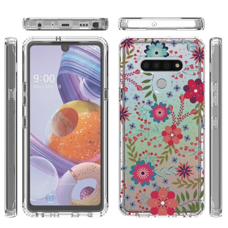 For LG Stylo 6 2 in 1 High Transparent Painted Shockproof PC + TPU Protective Case